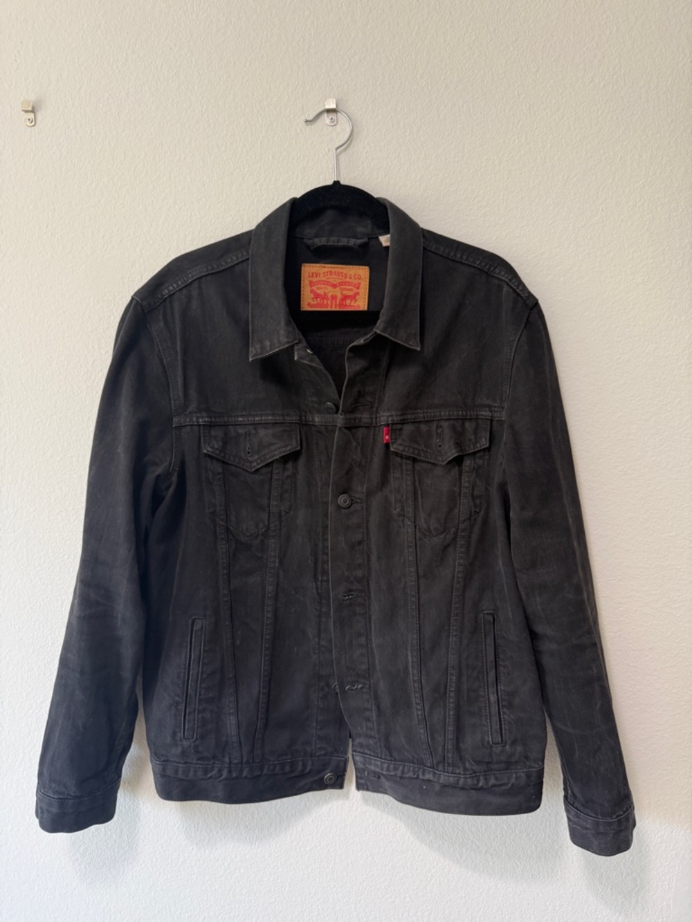 Levi's Black Denim Jacket with Red Tab